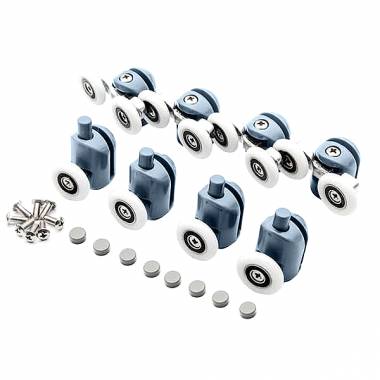 Ροδάκια ντουζιέρας 8 τεμάχια (γκρι χρωμα)