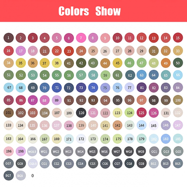 Τσαντάκι με 168  διπλής όψεως μαρκαδόρους