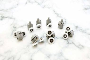 Ροδάκια ντουζιέρας 8 τεμάχια (γκρι χρωμα)