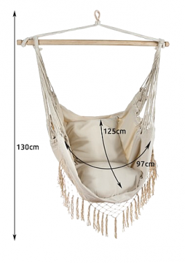 Βραζιλιάνικη αιώρα σε μπεζ χρώμα