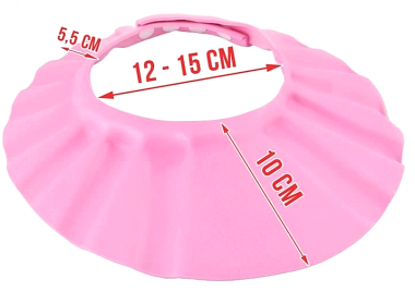 Ροζ προστατευτικό καπέλο μπάνιου