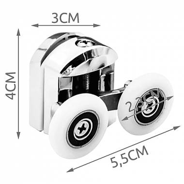 Ροδάκια πόρτας ντουζιέρας 8τμχ